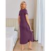 Ekouaer Moo Moos for Women House Dress Long Nightgown Flora Print Mumus Dress S-4XL(Purple)