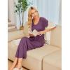 Ekouaer Moo Moos for Women House Dress Long Nightgown Flora Print Mumus Dress S-4XL(Purple)