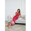Ekouaer Moo Moos for Women House Dress Long Nightgown Flora Print Mumus Dress S-4XL(Red)