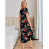Ekouaer Moo Moos for Women House Dress Long Nightgown Flora Print Mumus Dress S-4XL(Red Flowers)