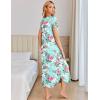 Ekouaer Moo Moos for Women House Dress Long Nightgown Flora Print Mumus Dress S-4XL(Rose Flower)