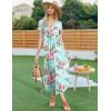 Ekouaer Moo Moos for Women House Dress Long Nightgown Flora Print Mumus Dress S-4XL(Rose Flower)