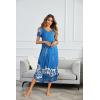 Ekouaer Moo Moos for Women House Dress Long Nightgown Flora Print Mumus Dress S-4XL(Sky Blue Flower)