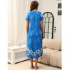 Ekouaer Moo Moos for Women House Dress Long Nightgown Flora Print Mumus Dress S-4XL(Sky Blue Flower)