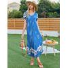 Ekouaer Moo Moos for Women House Dress Long Nightgown Flora Print Mumus Dress S-4XL(Sky Blue Flower)