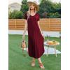 Ekouaer Moo Moos for Women House Dress Long Nightgown Flora Print Mumus Dress S-4XL(Wine Red)