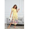 Ekouaer Moo Moos for Women House Dress Long Nightgown Flora Print Mumus Dress S-4XL(Yellow Flower)
