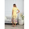 Ekouaer Moo Moos for Women House Dress Long Nightgown Flora Print Mumus Dress S-4XL(Yellow Flower)