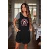 Ekouaer Nightgowns for Women Soft Sleep Shirts with Pockets Short Sleeves Printed Crewneck Nightshirt S-XXXL(Black Bear)