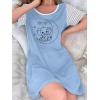 Ekouaer Nightgowns for Women Soft Sleep Shirts with Pockets Short Sleeves Printed Crewneck Nightshirt S-XXXL(Blue Moon Elephant)