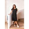 Ekouaer Nightgowns for Women with Pockets Button Front Short Sleeve House Dresses Floral Print Mumu Dress(Black Butterfly Floral)
