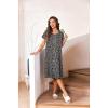 Ekouaer Nightgowns for Women with Pockets Button Front Short Sleeve House Dresses Floral Print Mumu Dress(Khaki Leaf)