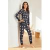 Ekouaer Nursing Pajama Set Long Sleeve Maternity Clothes Labor Pregnancy Pjs Breastfeeding Thermal Underwear Sleepwear(Black Star Beer)