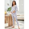 Ekouaer Nursing Pajama Set Long Sleeve Maternity Clothes Labor Pregnancy Pjs Breastfeeding Thermal Underwear Sleepwear(Strar Light Gray)