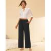 Ekouaer Pajama Pants for Women Soft Comfy Pajama Bottoms Casual Stretch Wide Leg Pants with Pockets(Black)