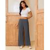 Ekouaer Pajama Pants for Women Soft Comfy Pajama Bottoms Casual Stretch Wide Leg Pants with Pockets(Dark Grey)