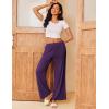 Ekouaer Pajama Pants for Women Soft Comfy Pajama Bottoms Casual Stretch Wide Leg Pants with Pockets(Dark Purple)