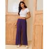 Ekouaer Pajama Pants for Women Soft Comfy Pajama Bottoms Casual Stretch Wide Leg Pants with Pockets(Dark Purple)