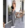 Ekouaer Pajama Pants for Women Soft Comfy Pajama Bottoms Casual Stretch Wide Leg Pants with Pockets(Heather Dark Grey)