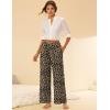 Ekouaer Pajama Pants for Women Soft Comfy Pajama Bottoms Casual Stretch Wide Leg Pants with Pockets(Leopard Print)