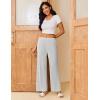 Ekouaer Pajama Pants for Women Soft Comfy Pajama Bottoms Casual Stretch Wide Leg Pants with Pockets(Light Grey)