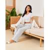 Ekouaer Pajama Pants for Women Soft Comfy Pajama Bottoms Casual Stretch Wide Leg Pants with Pockets(Light Grey)