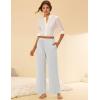 Ekouaer Pajama Pants for Women Soft Comfy Pajama Bottoms Casual Stretch Wide Leg Pants with Pockets(Light Grey)