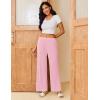 Ekouaer Pajama Pants for Women Soft Comfy Pajama Bottoms Casual Stretch Wide Leg Pants with Pockets(Light Pink)