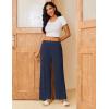 Ekouaer Pajama Pants for Women Soft Comfy Pajama Bottoms Casual Stretch Wide Leg Pants with Pockets(Navy)
