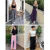 Ekouaer Pajama Pants for Women Soft Comfy Pajama Bottoms Casual Stretch Wide Leg Pants with Pockets(Navy)