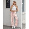 Ekouaer Pajama Pants for Women Soft Comfy Pajama Sleep Bottoms Casual Stretch Wide Leg Lounge Pants with Pockets(Apricot Teddy)