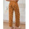 Ekouaer Pajama Pants for Women Soft Comfy Pajama Sleep Bottoms Casual Stretch Wide Leg Lounge Pants with Pockets(Brown Teddy)