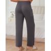 Ekouaer Pajama Pants for Women Soft Comfy Pajama Sleep Bottoms Casual Stretch Wide Leg Lounge Pants with Pockets(Dark Gray)