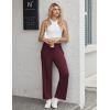 Ekouaer Pajama Pants for Women Soft Comfy Pajama Sleep Bottoms Casual Stretch Wide Leg Lounge Pants with Pockets(Dark Red)
