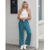 Ekouaer Pajama Pants for Women Soft Comfy Pajama Sleep Bottoms Casual Stretch Wide Leg Lounge Pants with Pockets(Green Heart)