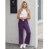 Ekouaer Pajama Pants for Women Soft Comfy Pajama Sleep Bottoms Casual Stretch Wide Leg Lounge Pants with Pockets(Purple)