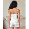 Ekouaer Pajama Sets for Women 2 Piece Soft Lingerie Sleepwear Cute Print Cami Pj Shorts Set Lace Nightwear(Flower)