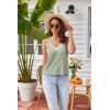 Ekouaer Pajama Sets for Women Lingerie Sleepwear 2 Piece Cami Split Short Set V Neck Lace Pjs(Light Green)