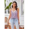 Ekouaer Pajama Sets for Women Lingerie Sleepwear 2 Piece Cami Split Short Set V Neck Lace Pjs(Light Pruple)