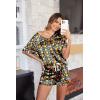 Ekouaer Silk Pajama for Women Short Sleeve Satin Pj Set Two Piece Soft Sleepwear Loungewear, S-XXL(Black Pumpkin & Spider Web)