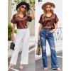 Ekouaer Silk Pajama for Women Short Sleeve Satin Pj Set Two Piece Soft Sleepwear Loungewear, S-XXL(Caramel)