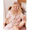 Ekouaer Silk Pajama for Women Short Sleeve Satin Pj Set Two Piece Soft Sleepwear Loungewear, S-XXL(Champagne Teddy)