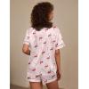 Ekouaer Silk Pajama for Women Short Sleeve Satin Pj Set Two Piece Soft Sleepwear Loungewear, S-XXL(Flamingo)