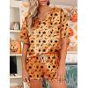 Ekouaer Silk Pajama for Women Short Sleeve Satin Pj Set Two Piece Soft Sleepwear Loungewear, S-XXL(Orange Ghost)