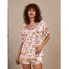 Ekouaer Silk Pajama for Women Short Sleeve Satin Pj Set Two Piece Soft Sleepwear Loungewear, S-XXL(Parrot Garden)