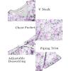 Ekouaer Silk Pajama for Women Short Sleeve Satin Pj Set Two Piece Soft Sleepwear Loungewear, S-XXL(Purple Butterfly & Daisies)