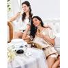 Ekouaer Silk Pajama for Women Short Sleeve Satin Pj Set Two Piece Soft Sleepwear Loungewear, S-XXL(White)
