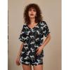 Ekouaer Silk Pajama for Women Short Sleeve Satin Pj Set Two Piece Soft Sleepwear Loungewear, S-XXL(Zebra)