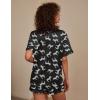Ekouaer Silk Pajama for Women Short Sleeve Satin Pj Set Two Piece Soft Sleepwear Loungewear, S-XXL(Zebra)