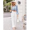 Ekouaer Silk Pajamas for Women Classic Button Down Satin Pajama Sets Long Sleeve Lounge Set(Blue White Stripe)